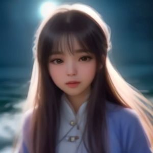 女生背对镜头站在夕阳海边，轮廓被橙红夕阳光晕勾勒，画面唯美朦胧，适合喜欢意境感的用户作为女生头像图片